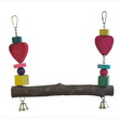 GIOCO BIRD ALTALENA IN LEGNO LOVE CON CAMPANELLE  CM 30X27 